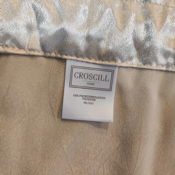 Croscill Satin Champagne Curtain Panels (Set Of 2)-40x82" each - Picture 8 of 12